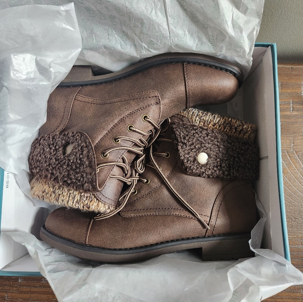 White Mountain Hiking Combat Boot Brown Duena